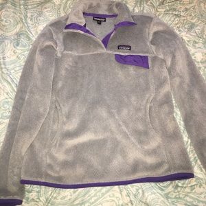 Patagonia pullover purple/gray. Perfect condition